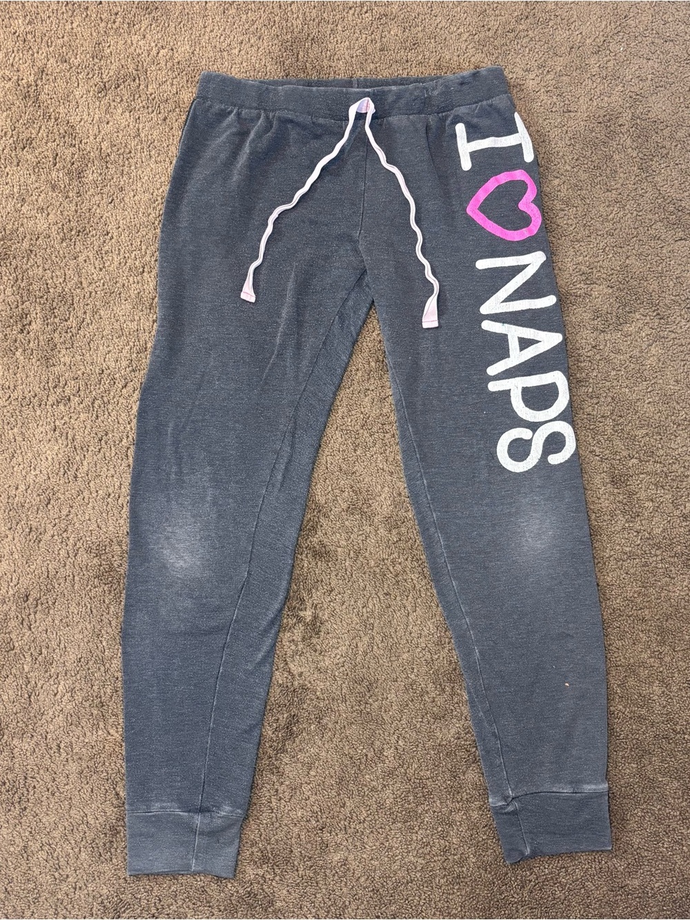 Youth/Girls “I 🖤 NAPS” Jogger Sweatpants - Tag Removed - See Measurements